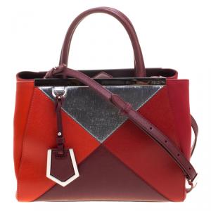 Pre Owned Fendi Multicolor Leather Small 2Jours Tote