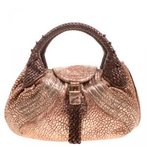 مملوكة مسبقًا Fendi Bronze Leather Baby Spy Bag