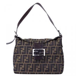 Pre Owned Fendi Tobacco Zucca Canvas Shoulder Bag