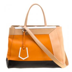 Pre Owned Fendi Multicolor Leather 2Jours Tote