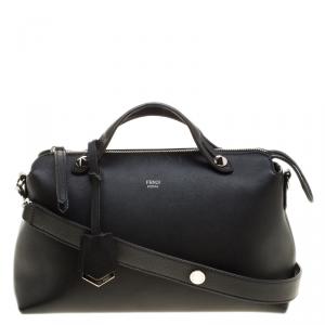 Pre Owned Fendi Black Leather Small By The Way Shoulder Bag