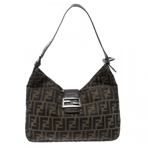 مملوكة مسبقًا Fendi Brown Zucca Canvas Hobo