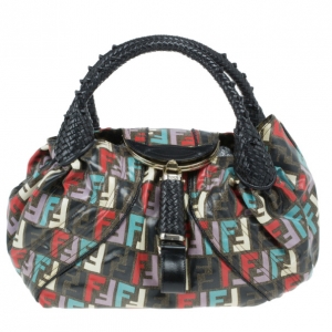 مملوكة مسبقًا Fendi Multicolor Coated Canvas Spy Bag