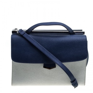 Pre Owned Fendi Multicolor Textured Leather Small Demi Jour Shoulder Bag