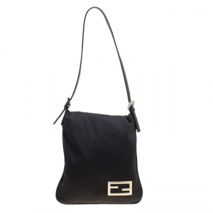 Pre Owned Fendi Black Neoprene Bag