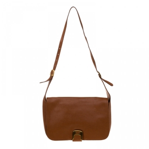 Fendi Brown Leather Messenger Bag