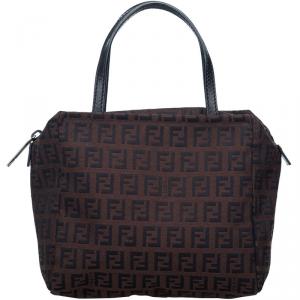 Pre Owned Fendi Brown Zucchino Canvas Everyday Bag