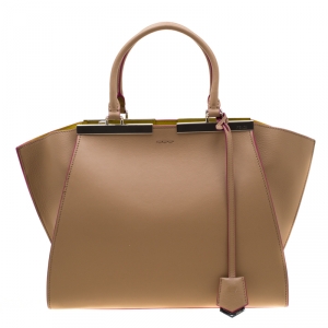 Pre Owned Fendi Brown Leather 3Jours Tote