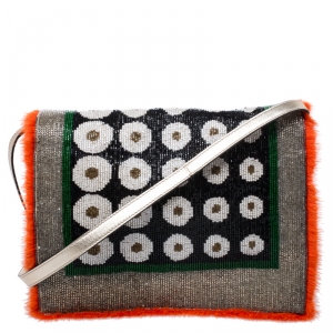 Fendi Multicolor Leather and Beads Crossbody Bag