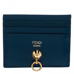 Pre Owned Fendi Tri Color Leather By The Way Card Holder