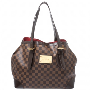 Pre Owned Louis Vuitton Damier Ebene Canvas Hampstead MM Bag