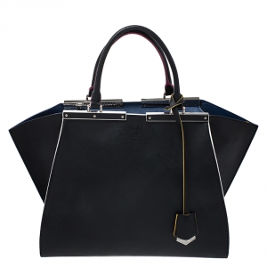 Pre Owned Fendi Black Leather Medium 3Jours Tote