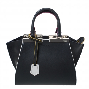 Pre Owned Fendi Black Leather Mini 3Jours Tote