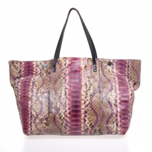 Pre Owned Fendi Multicolor Python Twins Tote 
