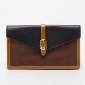 Pre Owned Fendi Tri Color Chameleon Clutch