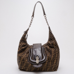 Pre Owned Fendi Zucca Borsa B Hobo Bag 