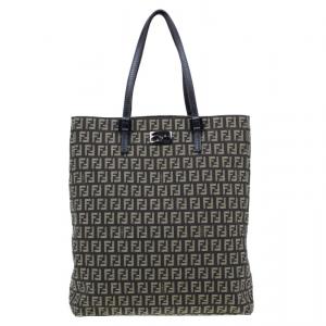 مملوكة مسبقًا Fendi Brown Canvas and Leather Zucchino Tote Bag