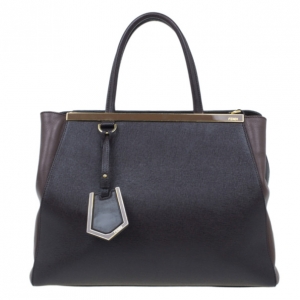 مملوكة مسبقًا Fendi Brown Leather 2 Jours Tote