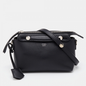 Pre Owned Fendi Black Leather Small By The Way Shoulder Bag