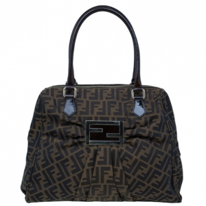 Pre Owned Fendi Monogram Zucca Mia Hobo