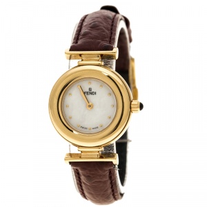 Fendi White Mother of Pearl 320L Women's Wristwatch 23 mm