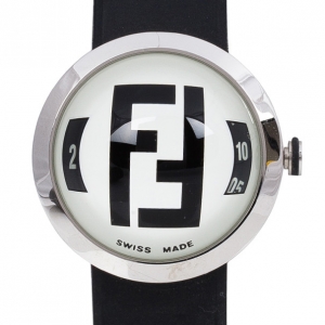 Fendi White Stainless Steel Bubble Women's Wristwatch 38MM