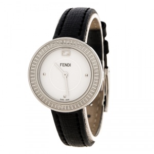 Fendi White Stainless Steel My Way 35000S Women's Wristwatch 28 mm