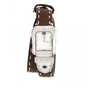 Fendi Mother of Pearl Stainless Steel B.Fendi 3800L Women's Wristwatch 23 mm