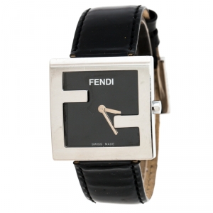 Pre Owned Fendi Black Stainless Steel 4000L Women's Wristwatch 31MM