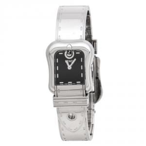 Fendi Black Stainless Steel B.Fendi 3800L Women's Wristwatch 23 mm