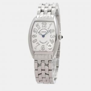 Franck Muller Silver  Stainless Steel Tonneau Curvex 1752C Quartz Women's Wristwatch 25 mm