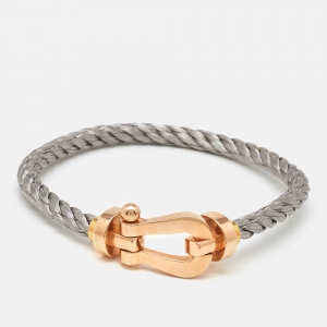 Fred Force 10 18K Rose Gold Stainless Steel Cable Bracelet