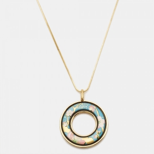 Frey Wille Hommage A'Vincent Van Gogh Fire Enamel Gold Tone Necklace