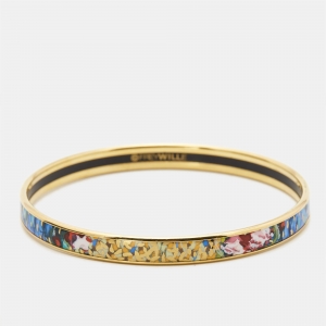 Frey Wille Hommage A'Claude Monet Fire Enamel Gold Tone Bracelet