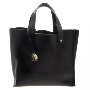 Pre Owned Furla Black Leather Medium Musa Tote