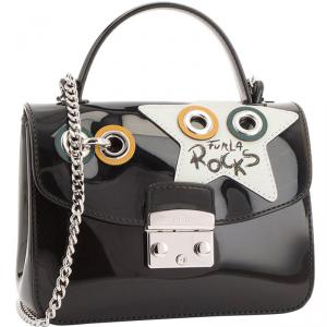 Pre Owned Furla Onyx PVC and Leather Mini Candy Climbing Crossbody Bag