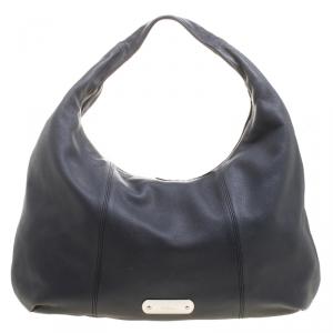 Pre Owned Furla Dark Grey Leather Salome Hobo