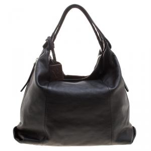Pre Owned Furla Black Leather Elisabeth Hobo