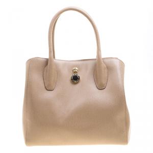 Pre Owned Furla Beige Leather Tote 