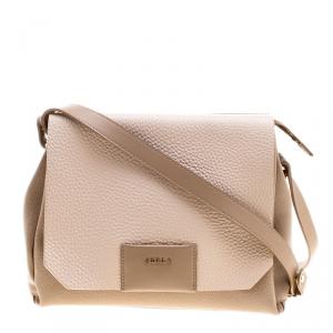 Pre Owned Furla Beige Leather Crossbody Bag