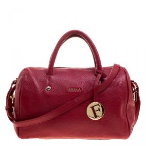 Pre Owned Furla Red Leather Arianna Satchel