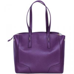 Pre Owned Furla Purple Leather Shoulder Bag