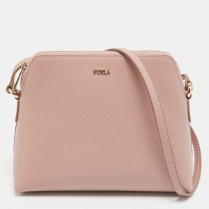 Furla Pink Leather Boheme Crossbody Bag