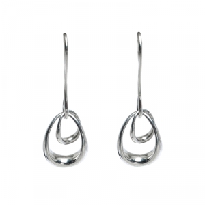 Georg Jensen Offspring Silver Hook Drop Earrings