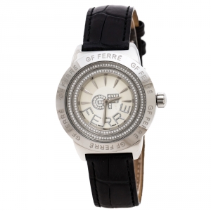 GF Ferre Silver Stainless Steel GFSS3080 Unisex Wristwatch 38 mm