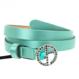 Giorgio Armani Satin Strass Logo Belt Size 44