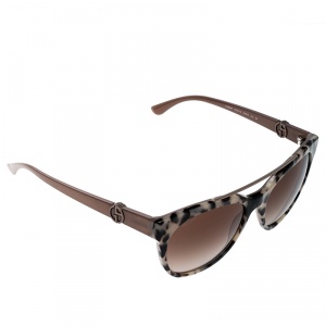 Giorgio Armani Brown Leopard/Brown Gradient AR8050 Wayfarer Sunglasses