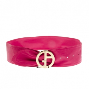 Giorgio Armani Pink Leather Waist Belt Size 44