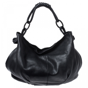 Giorgio Armani Black Leather Hobo