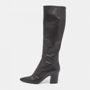Giuseppe Zanotti Black Leather Knee Length Boots Size 37